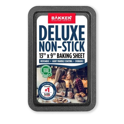 BAKKEN Kitchen Baking Pans - Nonstick Gray Coating, 13.18   × 8.66   Commerci...