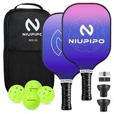 Niupipo Carbon Fiber Pickleball Paddle Set of 2 USAPA Approved Tournament - MX55