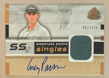 2003 SP Game Used Edition Signature Shirts SP #d /375 Corey Pavin #F9S-CP Auto