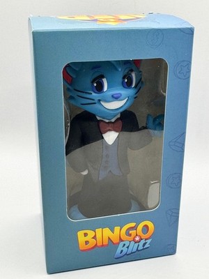 Rare Bingo Blitz Blitzy Cat Collectible Figure in Tuxedo - Official Game Merch