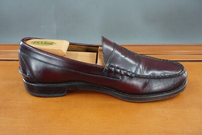 Johnston & Murphy Handcraft Shoes Mens 10 Red Leather Slip On