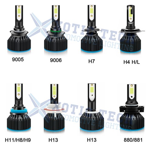9003 H4 HB2 COB Aluminum LED High-Low Headlight Lamp Bulbs w/ Fan 8000K Ice Blue - Picture 8 of 12