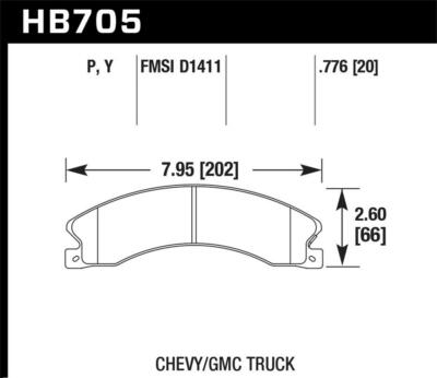 Hawk Performance LTS Disc Brake Pad | HB705Y.776