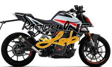 EXHAUST TERMINAL ARROW PRO-RACE STAINLESS STEEL DARK KTM DUKE 125/390 21 22 23 EURO5