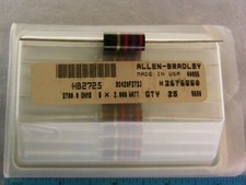 25 Allen Bradley RC42GF272J 2.7K 2W 5% Carbon Composition Resistors