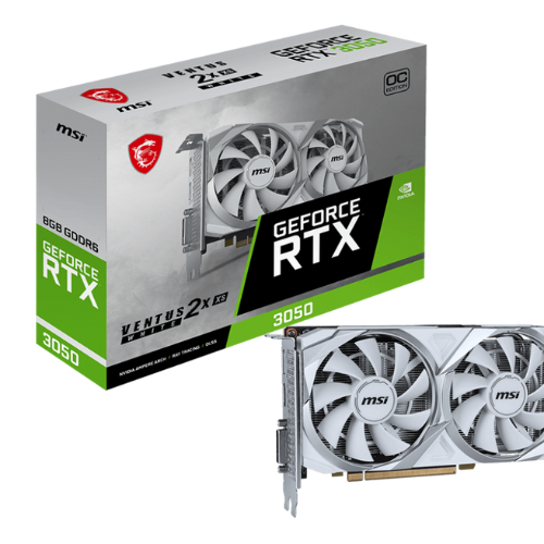 しろ MSI GeForce RTX 3050 VENTUS 2X XS WHITE 8GB OC Graphics Card