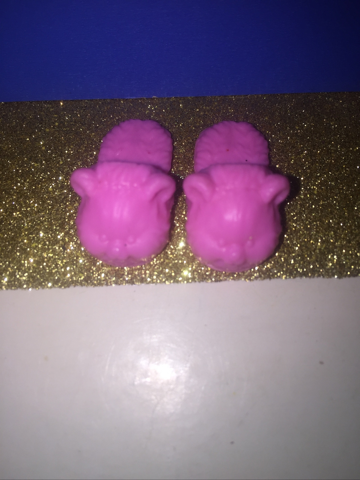 SAOLA Barbie bambola rosa orso orecchio pantofole scarpe solo pantofole 