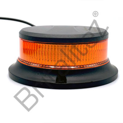 LED Micro Beacon (ECE R65, R10), Low Profile, magnetisch, gelb, 12V/24V, Strobe