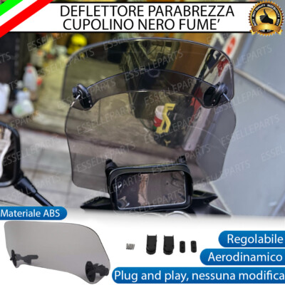 DEFLETTORE PARABREZZA CUPOLINO NERO FUME' REGOLABILE PER HONDA