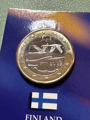 2002 Finland   1 Euro UNC Uncirculated Coin
