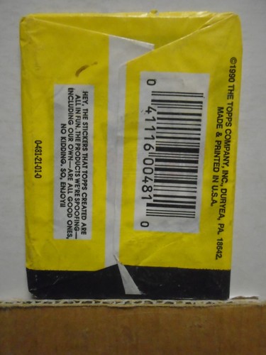 Topps Wacky Packages 1ST SERIES PACK (1990) Sealed Wax-Pack - Picture 2 of 2