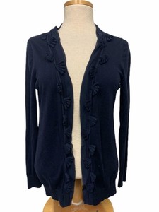 navy chiffon cardigan