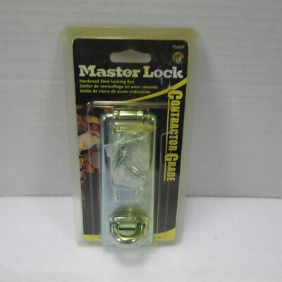 Master Lock 704DPF Zinc Plated Hardened Steel Hasp 4-1/2 inch Master Locking eye