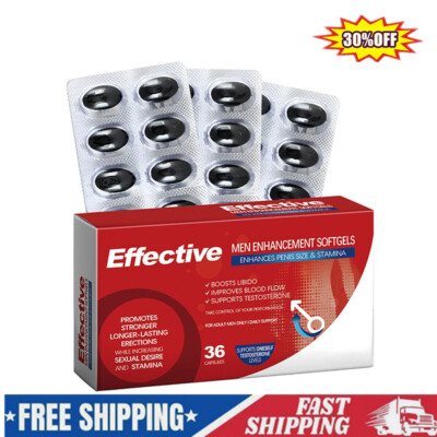 Male Enhancing Pills For Men, Libido, Performance, & Stamina Support 36 Capsules