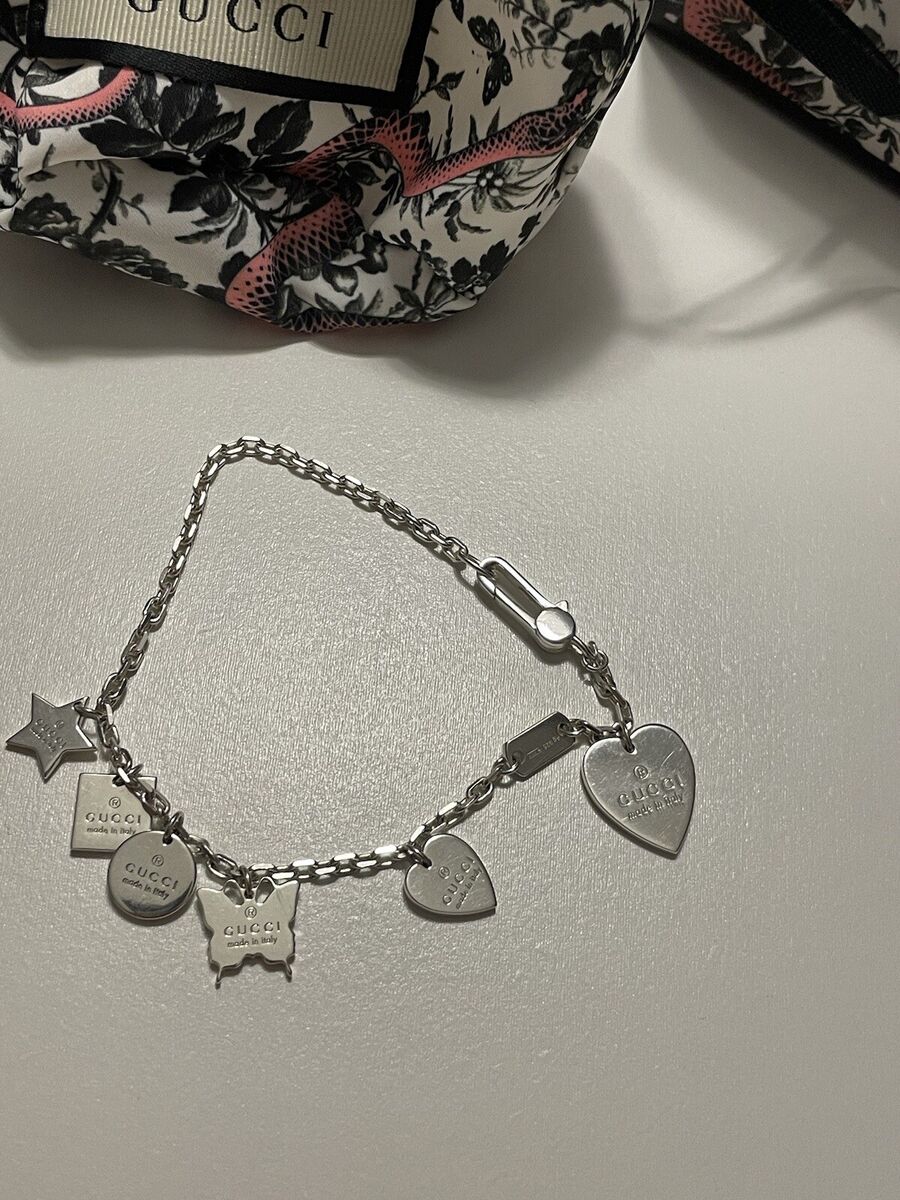 Gucci Multi Charm Bracelet Trade Mark Star Square Butterfly Gucci Multi Charm Bracelet Trade Mark Star Square Butterfly