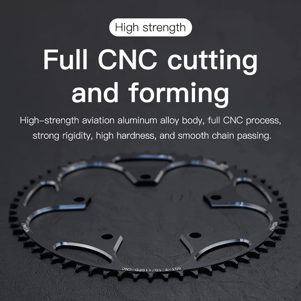 Piñones de bicicleta de carretera 130BCD 50T 52T 54T 56T 58T 60T rueda dentada ancha estrecha Foto 4 de 4