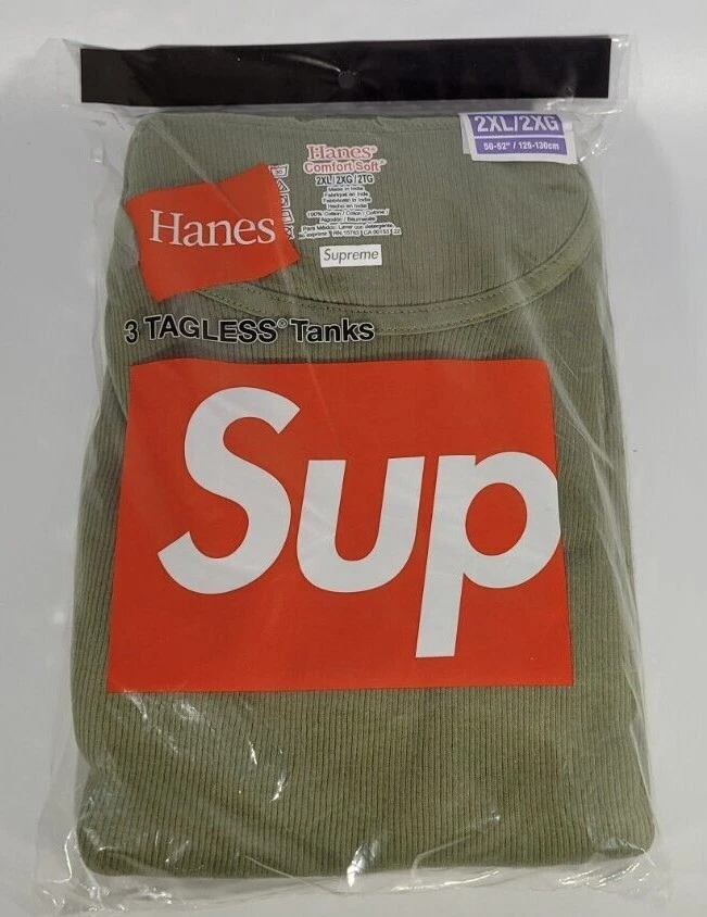 T shirt Supreme Tagless Tank Large Olive (L) New York scellé automne hiver 21 neuf dans sa boîte