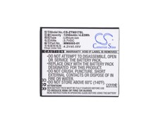 Replacement Battery for ZTE 3.7v 1250mAh / 4.63Wh Mobile, SmartPhone Battery