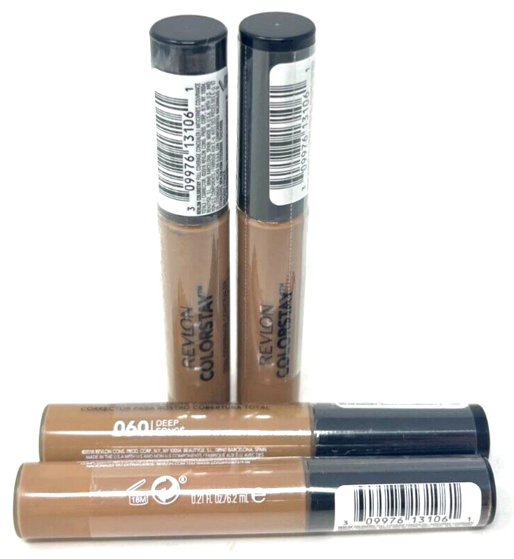 (4) Revlon Colorstay Full Coverage Concealer 0.21 fl oz Sealed 060 - Deep - Image 3 of 3