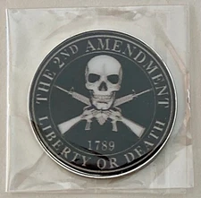 2nd Amendment - Liberty or Death - NEW Pro size 32mm Slim - Golf Ball Marker