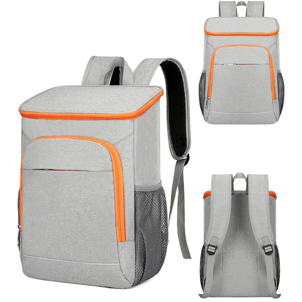 Oxford Insulated Cooler Backpack Save Space Storage Backpack (gray orange)  | eBay