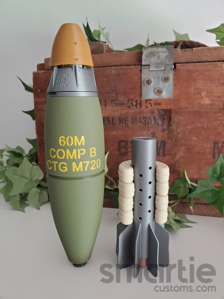 DUMMY M720 60mm Mortar Shell Round - Plastic Replica | eBay