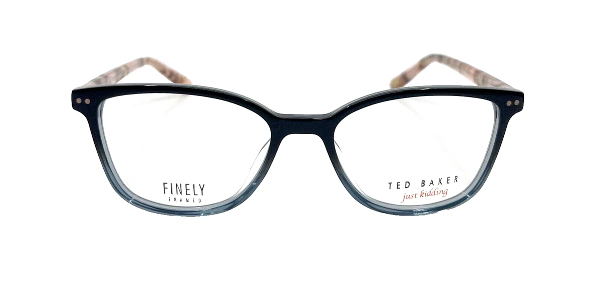 TED BAKER JUST KIDDING B964 BLK BLACK CLEAR FADE AUTHENTIC EYEGLASSES 47-16 Black Acetate Geometric Full-Rim Eyeglasses - Beckett main image 2