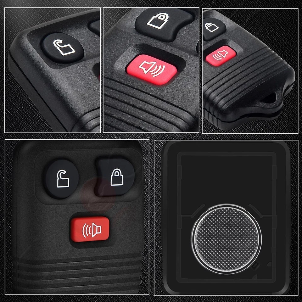 2 For Ford F-150 1999 2000 2001 2002 2003 2004-2007 Remote Car Key Fob Buttons - Изображение 2 из 4
