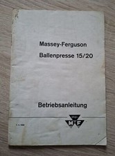 Massey Ferguson Ballenpresse 15-8 + 20-8 Betriebsanleitung