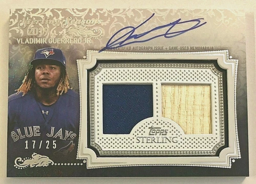 2020 Topps Sterling Vladimir Guerrero Jr. AUTO #'d /25 Bat/Patch Dual Relic SSP