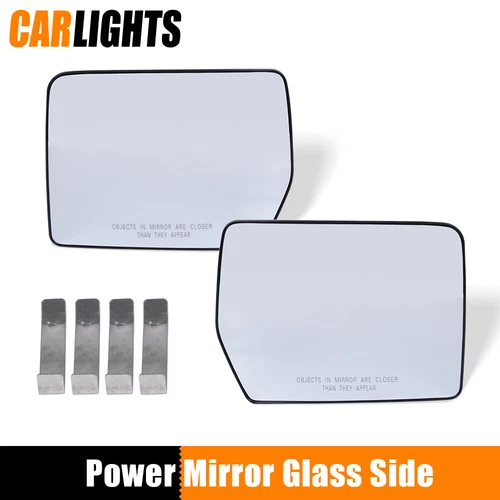 Fit For Ford F150 Mark LT Pickup Truck 1 Pair Power Mirror Glass LH & RH Black