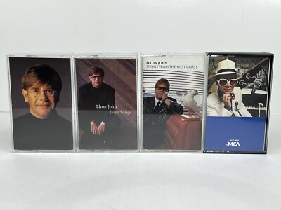 Lot Of 4 Elton John Cassette Tapes Greatest Hits Made In England Love Songs