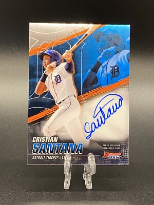 2021 Bowman Best Chrome Christian Santana Base Auto   Prospect Detroit  