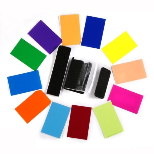 12 Stck. Blitz Farbkarte Diffusor Beleuchtung Gel Pop Up Filter für Kamera Speedlite - Bild 2 von 9
