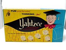 VINTAGE Yahtzee 1956 Dice Game All Dice Chips E.S. Lowe
