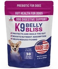 K9 Belly Bliss, All-Natural Gut Health for Dogs, Vet Approved Prebiotic HOT