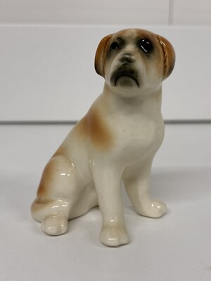 Vintage Porzellan Bernhardiner Hund 