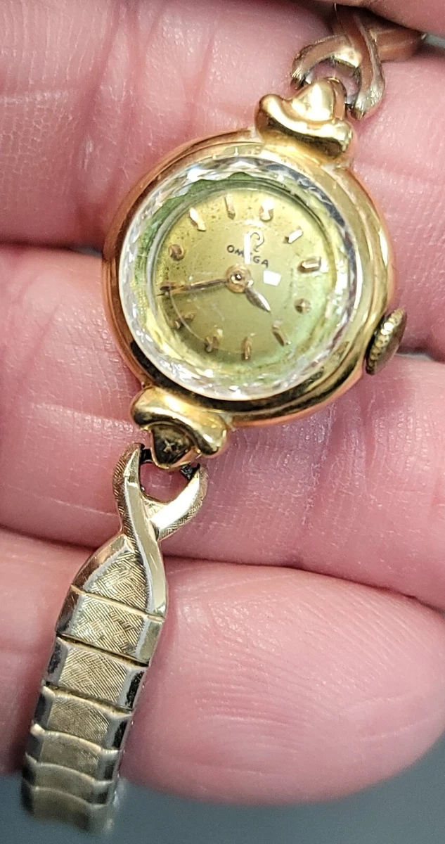Omega 17 jewels 18k best sale watch