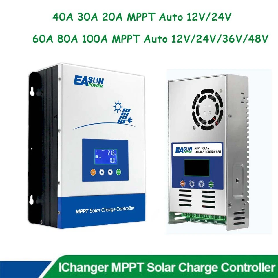 Easun MPPT Solarladeregler 20A/30A/40A/60A/100A 12V/24V/48V Solarregler - Bild 2 von 4