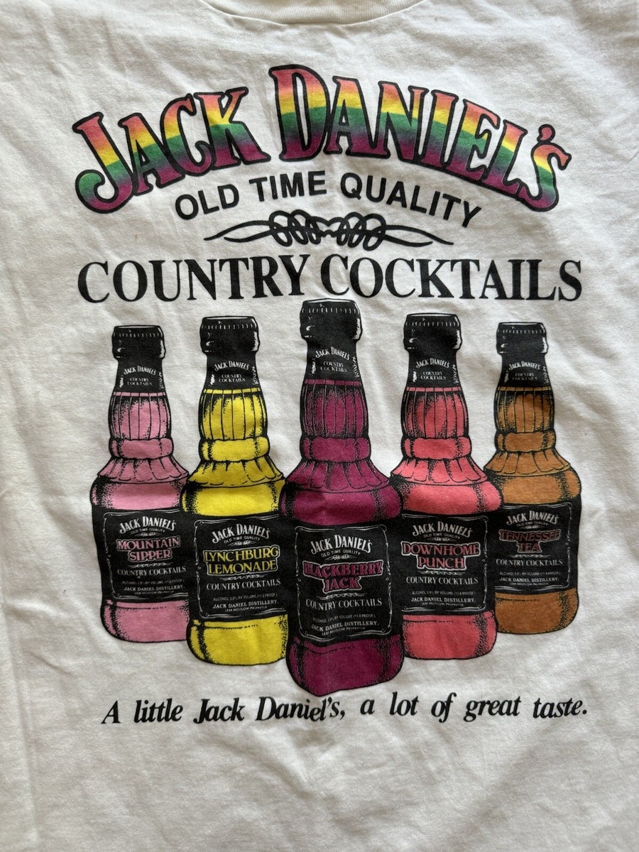 Rare Vintage 90s Jack Daniel's Country Cocktails T-shirt Size XL