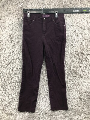 Gloria Vanderbilt Amanda Pants Size 12P Petite Purple Womens