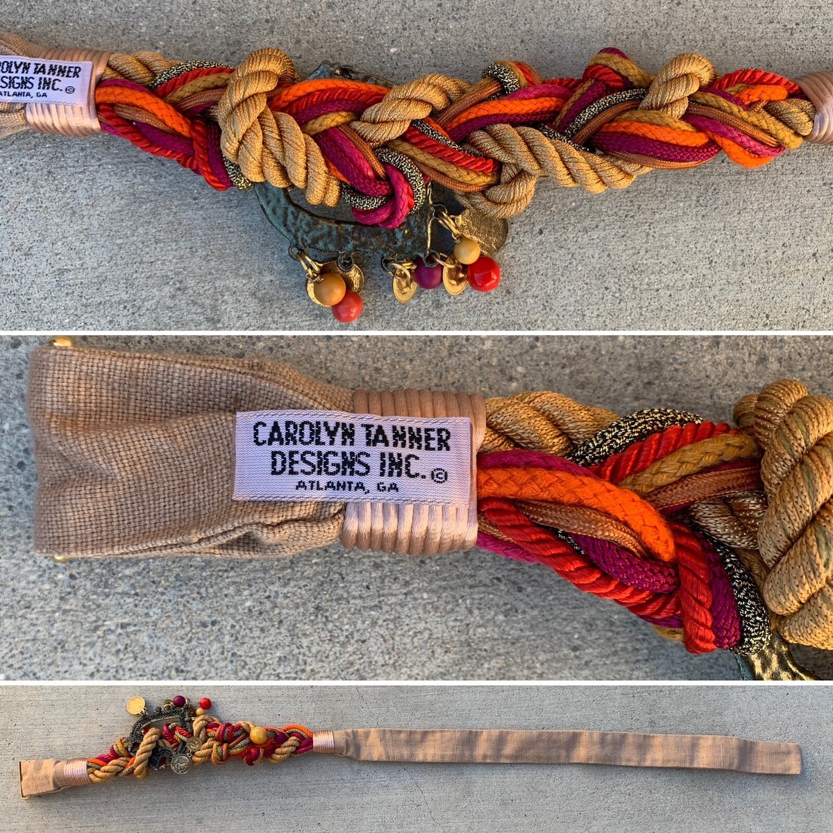 Vintage 80s Waist Belt Carolyn Tanner Designs Colorful  display picture 2