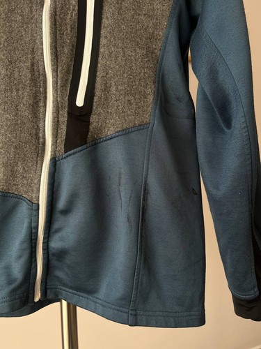 ORTOVOX MERINO INSIDE HOODY FULL ZIP BLUE FLEECE JACKET WOOL MENS SIZE M - Picture 7 of 17