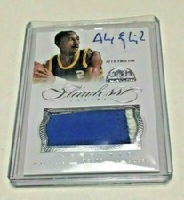 ALEX ENGLISH 2013 PANINI FLAWLES SILVER GAME USED JERSEY AUTO 24/25 SIGNED CARD