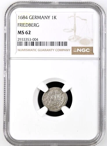 1684 German States Friedberg Kreuzer, NGC MS 62, KM 47, Germany
