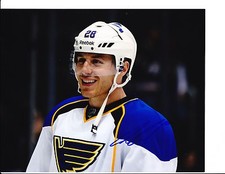 ST. LOUIS BLUES IAN COLE SIGNED BIG SMILE 8X10