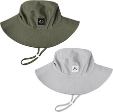 Baby Toddler Sun Hat,Kids Summer UPF 50 Foldable Beach Bucket Hat for Boys Girl