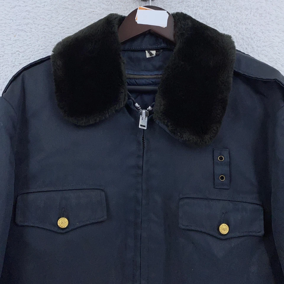 Vintage Blauer Tufnyl Jacket Mens 44L Weather Resistant Faux Fur Collar 90s - Image 2 of 4