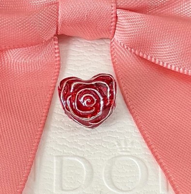 Original Pandora Charm  Rose Herz  rot,  Silber 925 #793673C01 NEU