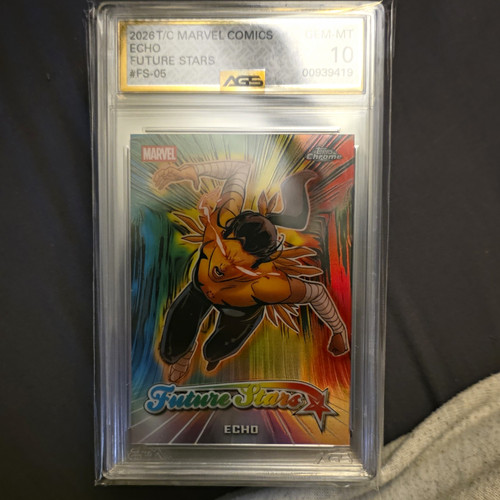 Topps 2026 Chrome Marvel Comics Echo #FS-05 Future Stars Insert AGS 10